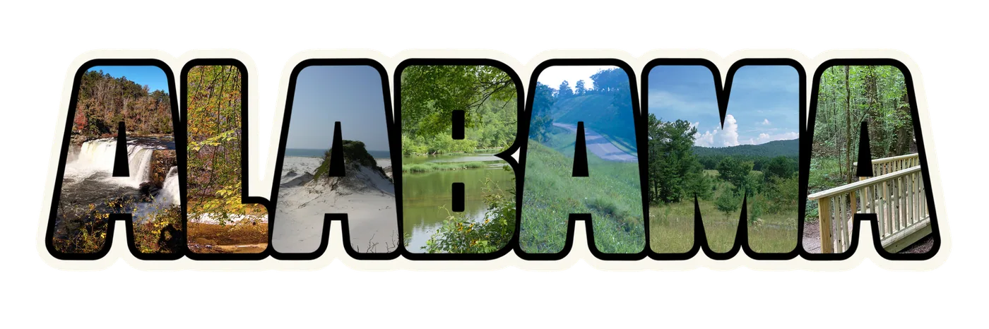 Alabama natural wonders photo sticker