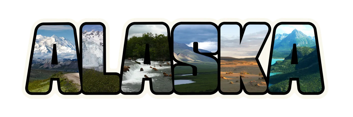 Alaska natural wonders photo sticker